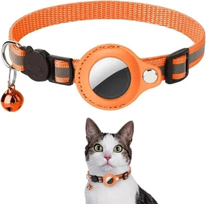 Airtag Cat Collar, Pet Collar with Bells, Reflective GPS Collar, Cat Tracker - Picture 1 of 6