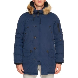 SPIEWAK & SONS "Golden Fleece" Blue Down N-3B Parka Coat US L USA Slim NEW - Picture 1 of 6