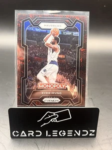 Carta investimento Kyrie Irving 2023-24 Monopoly Prizm Red Icons Prizm rara SP - Foto 1 di 2