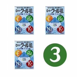 Rohto Vita Vitamin 40a Cool for Dry Eye Drops 3Pack x 12ml Made in Japan