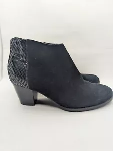 Vionic Damengröße 6 Wildleder schwarz Leder Schlangenleder ANNE Stiefeletten Reißverschluss - Bild 1 von 14