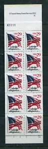 UNITED STATES 1993, FLAG I PLEDGE... 2 PANES X 10, Sc 2594a COMPLETE BK MNH - Picture 1 of 2