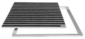 OmitO 750x500x27mm Schuhabstreifer Rips anthrazit Fußmatte mit ALU Rahmen - Bild 1 von 6