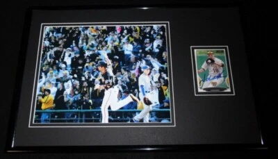 Neil Walker Signed Framed 11x17 Photo Display Pirates Yankees - Image 1 of 2