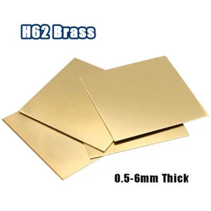 Brass Plate Metal Cut Sheet 0.5/0.8/1/1.2/1.5/2/2.5/3/4/6mm Thick, 50-300mm Wide - Picture 1 of 9
