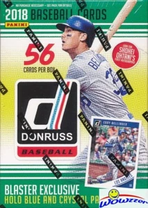 2018 Donruss Baseball EXCLUSIVE Sealed Blaster Box-HOLO BLUE & CRYSTAL PARALLELS - Picture 1 of 1