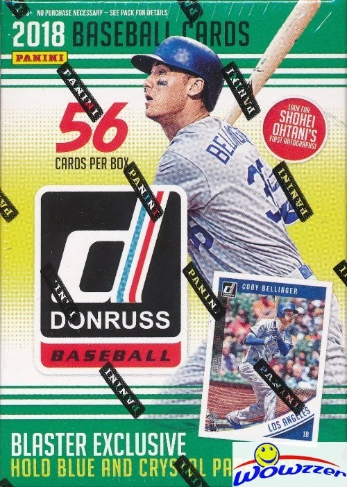 2018 Donruss Baseball EXCLUSIVE Blaster Box-HOLO BLUE PARALLELS! Ohtani RC Year! - Image 1 of 1