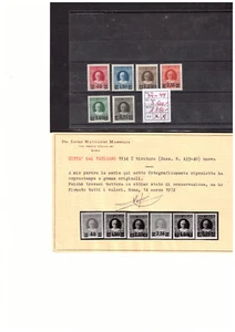 briefmarken vatikan postfrisch Mi.-Nr. 39-44 mit Attest Kat.-Wert 3.500 € - Bild 1 von 1