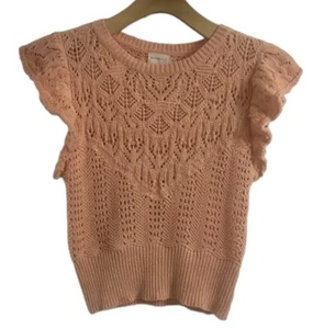 Dreamers By Debut Women's Short Sleeve Sweater Blouse Size Large - Picture 1 of 4