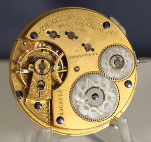 16s Waltham 15 Jewel Adj. AWWC. Movimiento Reloj Bolsillo Modelo RIVERSIDE Gr 72 - Imagen 1 de 3