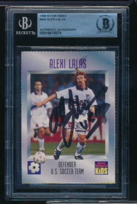 1996 Sports Illustrated for Kids #446 Alexi Lalas signed auto BAS BECKETT - Image 1 of 2