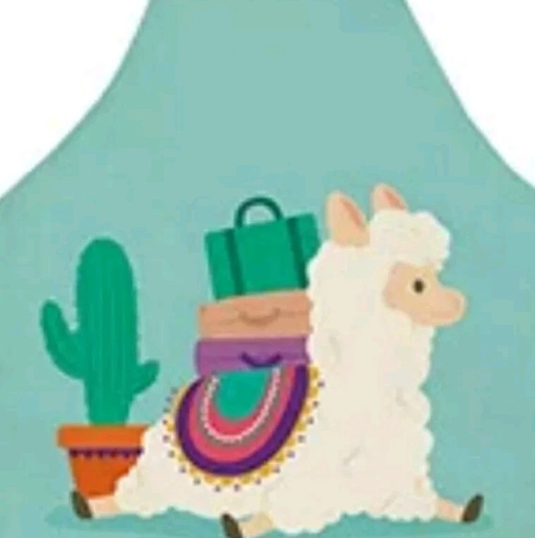 Alpaca Apron Unisex Kitchen Bib with Adjustable Neck Cooking Baking Hosting - Image 1 of 3