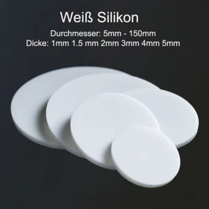 Weiß Silikon Scheiben Solide Runde Platte Dämpfende Dichtung Silikonscheiben - Picture 1 of 173
