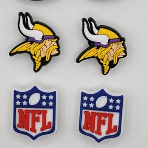 NFL Minnesota Vikings Football Team For Crocs Shoe Charms Jibbitz - 4 pieces - Picture 1 of 1