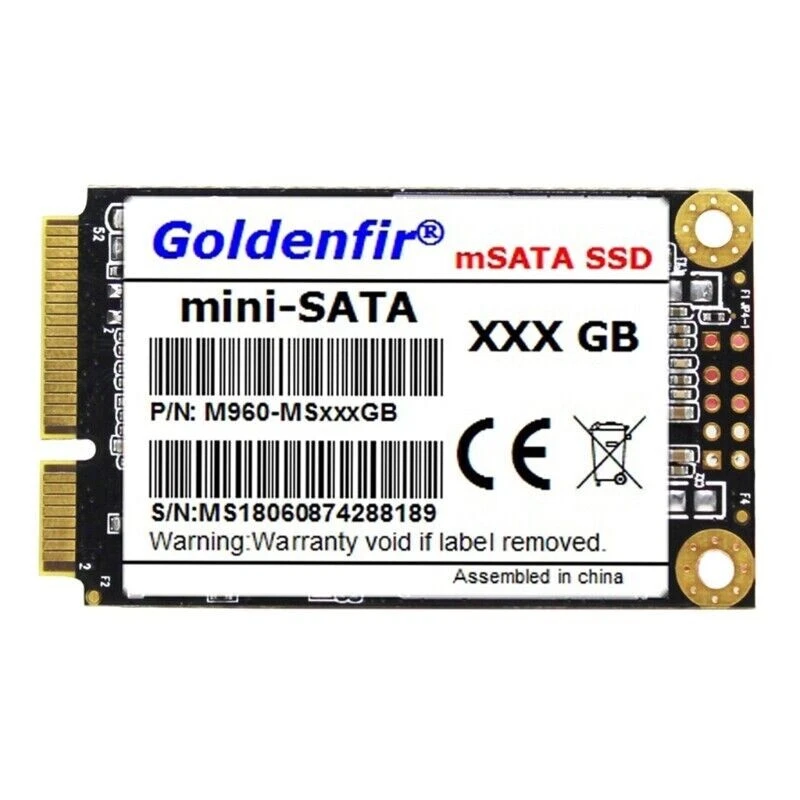 64gb SSD Solid State drive mSATA 6GB/s 64GB Pre-loaded Windows 10 Pro 32bit - Image 1 of 1
