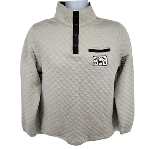 The Black Dog Naushon 1/4 Snap Quilted Pullover Sweatshirt Youth Kids L Gray - Picture 1 of 8