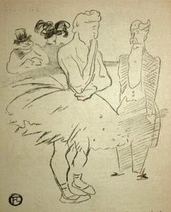 Différentes illustrations de TOULOUSE LAUTREC tirée du journal satyrique LE RIRE - Imagen 1 de 4