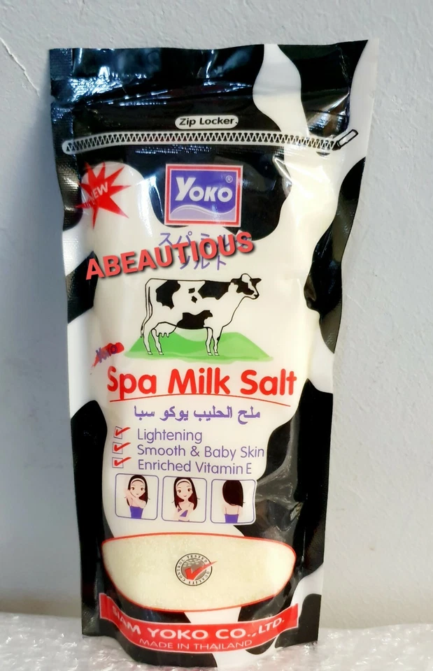 YOKO Spa Milk Salt AHA Body Enriched VitaminE Collagen Skin Whitening - 300g
