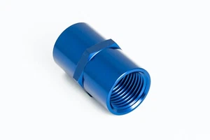 Verbinder 1/2" NPT Innengewinde Blau Eloxiert Kupplung - Picture 1 of 2
