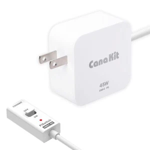 45W USB-C Power Supply with PD for Raspberry Pi 5 with PiSwitch On/Off Switch - Afbeelding 1 van 2