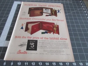 1953 Buxton Billfold Wallet, Print Ad - Picture 1 of 2