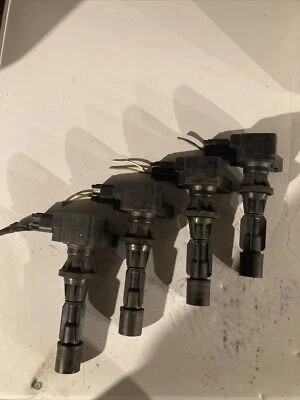 6E5G12A366 UF516 Ford Fusion Mercury Milan JUEGO 4 bobinas de encendido con coletas Foto 1 de 2