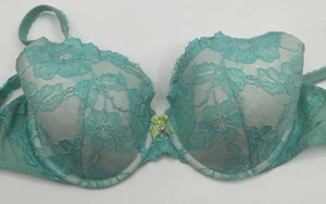 Victoria's Secret BH 34DD türkis gefüttert perfekte Abdeckung wandelbar Bügel - Bild 1 von 4