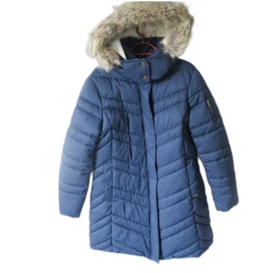 EDC Winterjacke Winterparka Damen Blau Kapuze abnehmbar Größe L - Bild 1 von 4