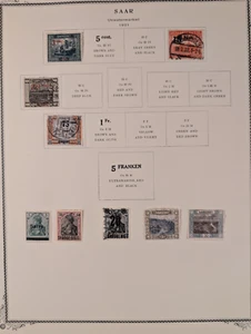 Germany, Saar - Nice lot of 37 used stamps, F/ VF. See 4 pages. - Picture 1 of 4