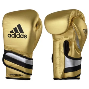 Adidas Boxeo Kickboxing Entrenamiento Punching Guante Adispeed PRO Cuero Metálico - Imagen 1 de 8