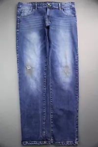 Pantalones de mezclilla para hombre Southpole movimiento flexible delgado talla 36x32 (medida 36x31) - Imagen 1 de 12