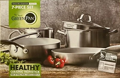 NIB The Original GreenPan Venice Pro Collection Induction 7-Piece Set Nonstick - Image 1 of 4