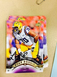 La'el Collins Dallas Cowboys/LSU Autographed Upper deck Rookie Card - Picture 1 of 4