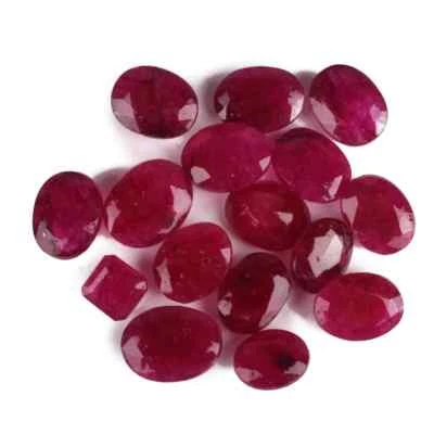 Natural Red Ruby Loose Gemstones Lot Faceted Mix Cut Red Ruby 80 Ct. AKN - Image 1 of 4