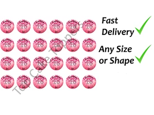Pink balloons 16th Birthday cupcake toppers icing or wafer - Picture 1 of 2