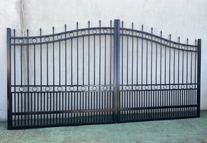 PREMIUM ALUMINIUM ISTANBUL GATES 1800-2100/2 x 2000 BLACK - Picture 1 of 3