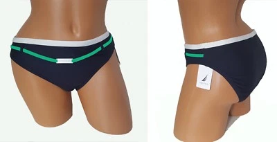 Nautica NEW Solid Navy Blue Women's Size 16 XL Swimsuit Bikini Bottom $48 3360 - Image 1 of 3