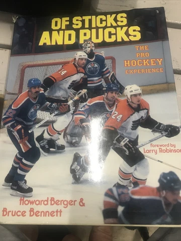 VINTAGE NHL HOCKEY  BOOK - OF STICKS AND PUCKS Cover