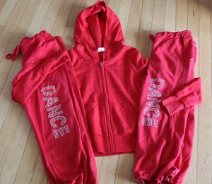 GIRLS * STARS DANCEWEAR * HOODIE & 2 CROP SWEATS ~ EMBELLISHED ~ PAGEANT ~ M & L - Picture 1 of 2