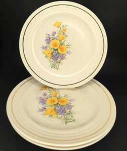 C1940 LOT Universal Cambridge Upico Buttercup Lavender Dinner Plate Replacement - Picture 1 of 12