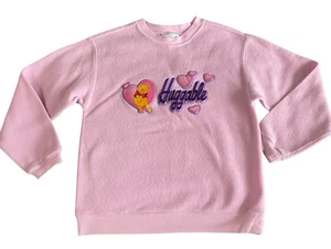 Vintage Disney Store Winnie the Pooh Huggable rosa Fleece Sweatshirt Mädchen Gr. M - Bild 1 von 4