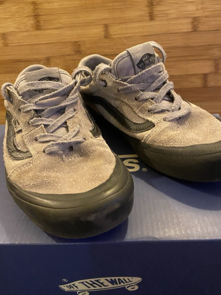 Vans Old Skool Pro серая замшевая черная резинка размер США 4 молодежь - Изображение 1 из 4