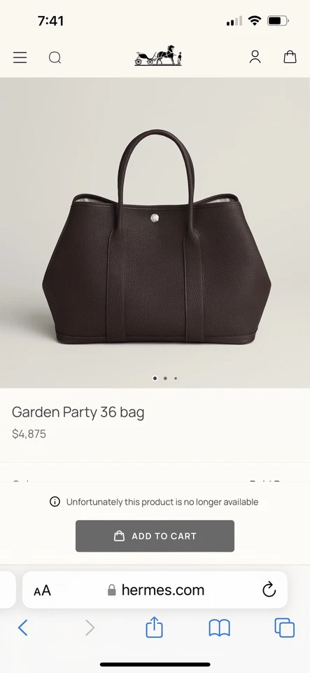 Hermes Garden Party 36 Bag - Image 1 of 4