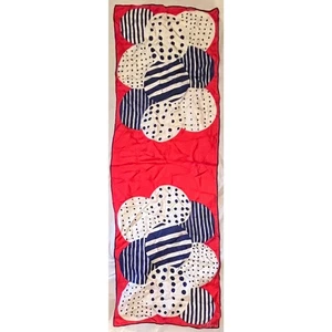 Vera Neumann Schal ~ Marienkäfer signiert ~ abstrakt blau & rot ~ 14 x 43 Zoll - Bild 1 von 6