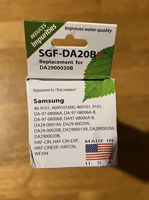 Swift Green Filters SGF-DA20B Refrigerator Filter Samsung Replacement new - Image 1 of 4