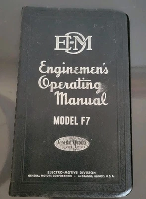 General Motors Model F7 Enginemens Operating Manual Original 1950 - Image 1 of 3