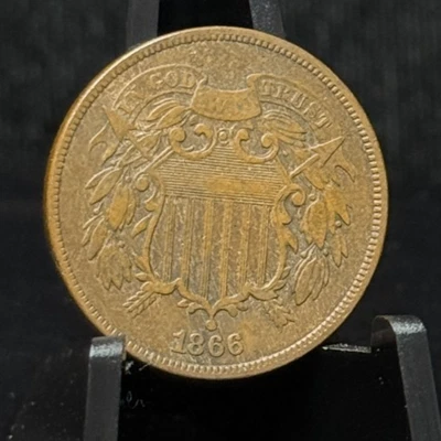 1866 -Two Cent Coin - Image 1 of 2