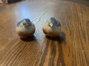 Mid Century Modern Vintage Blau Vogel Robbin Keramik Salz & Pfefferstreuer Set - Bild 1 von 4