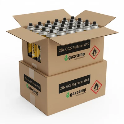 56x Gaskartuschen 227g Butan Camping Sommer-Gas Kartusche MSF-1A Brenner Kocher - Bild 1 von 4