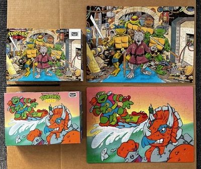 2 Vtg Teenage Mutant Ninja Turtles Jigsaw Puzzles 100-Pc 1987 & 1991 Splinter - Image 1 of 4
